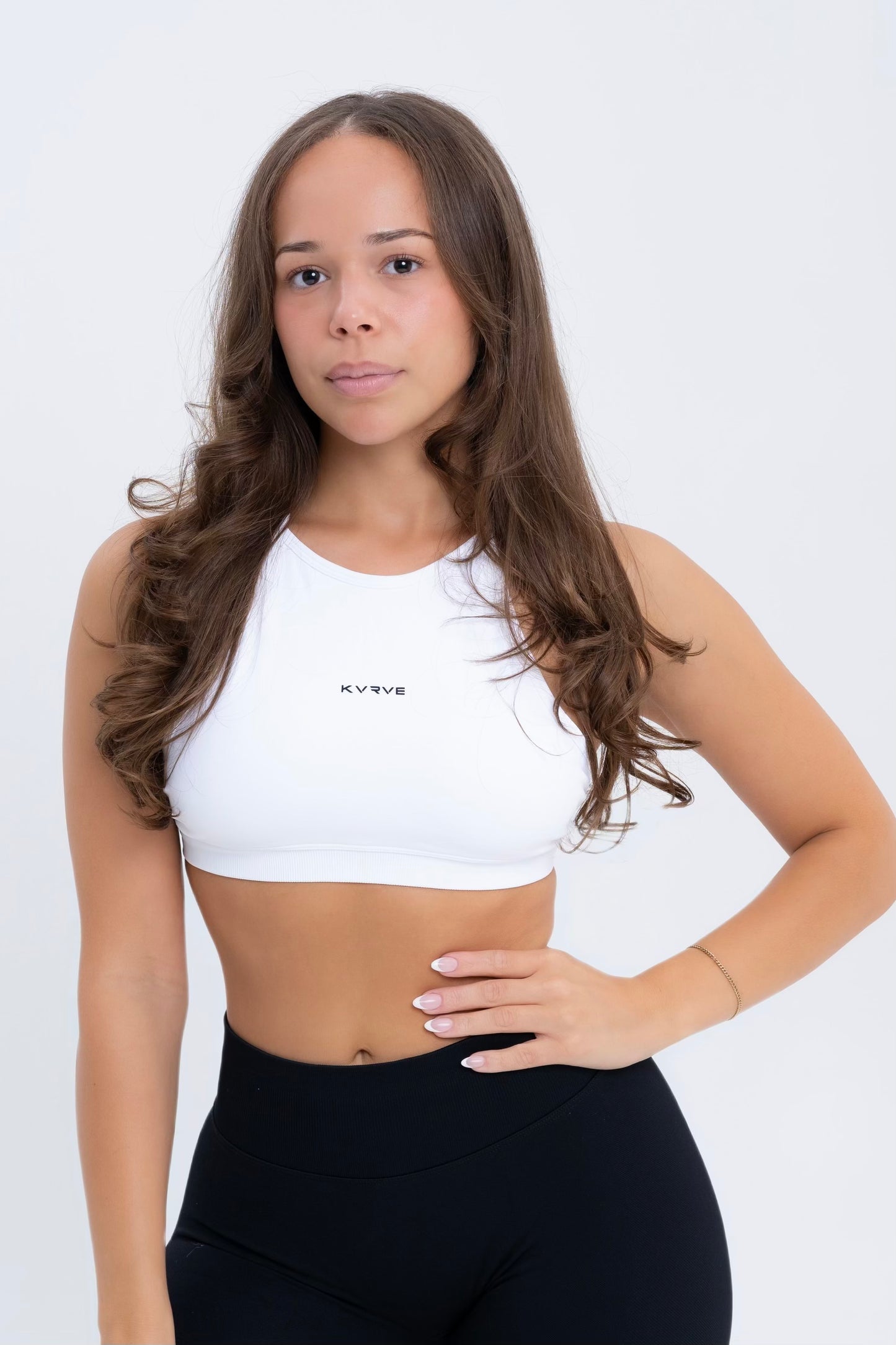 Contour Crop Halter Sports Bra