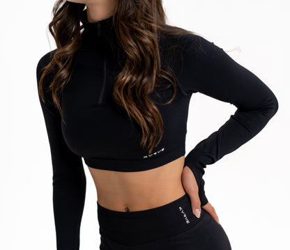 Contour Sculpt Crop Half-Zip