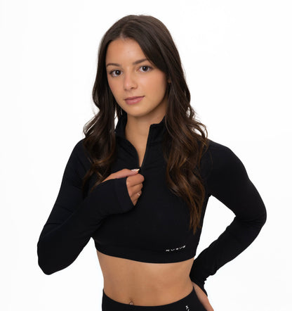 Contour Sculpt Crop Half-Zip