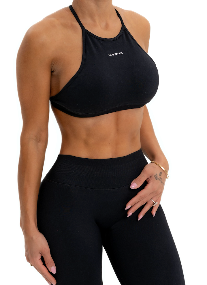Contour Crop Halter Sports Bra