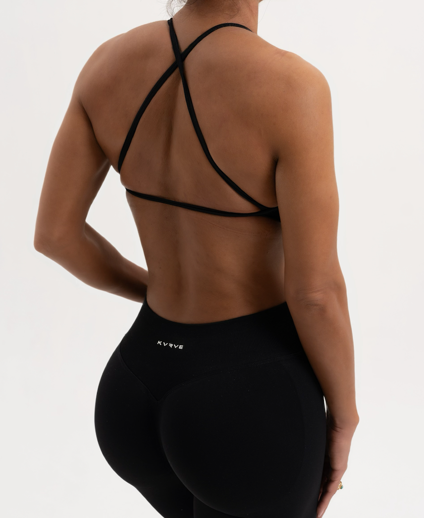 Contour Crop Halter Sports Bra